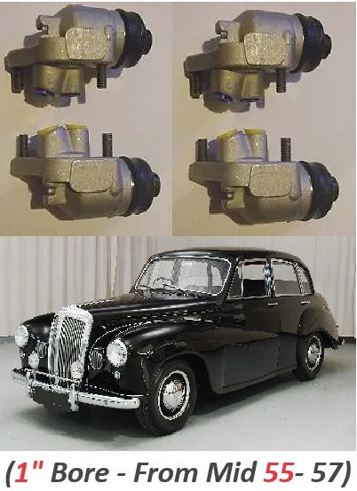 FRONT BRAKE WHEEL CYLINDERS x4 (Daimler Century) (** From Mid 1955- 57 **)  